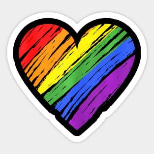 Rainbow Pride Lgbt Pride Lgbt Heart Sticker